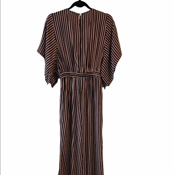 NWT FAITHFULL THE BRAND San Marino Striped Print Tilos Jumpsuit Blue Red Size 2 - Picture 5 of 9